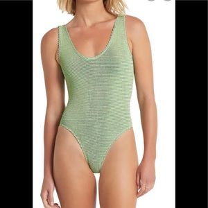 Bound By Bond eye the Mara green swimsuit Nwot